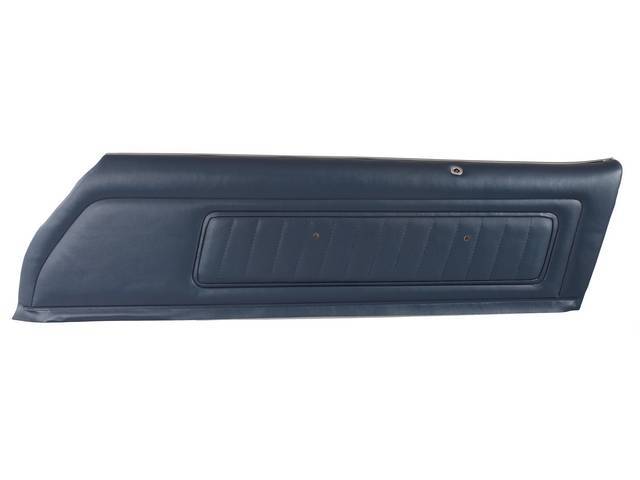 PANEL SET, Inside Door, Upper, Pre-Assembled, Dlx, Dark Blue, Incl Metal Garnish Rails, Windowfelts and Door Lock Ferrules Installed, Emblems Not Included
