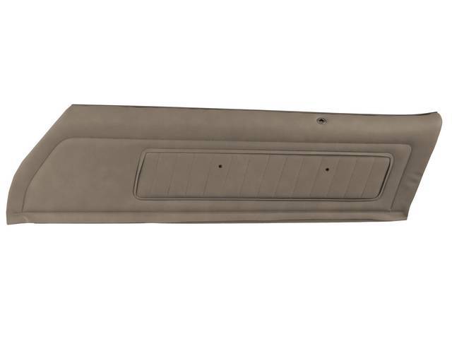 PANEL SET, Inside Door, Upper, Pre-Assembled, Dlx, Dark Saddle, Incl Metal Garnish Rails, Windowfelts and Door Lock Ferrules Installed, Emblems Not Included