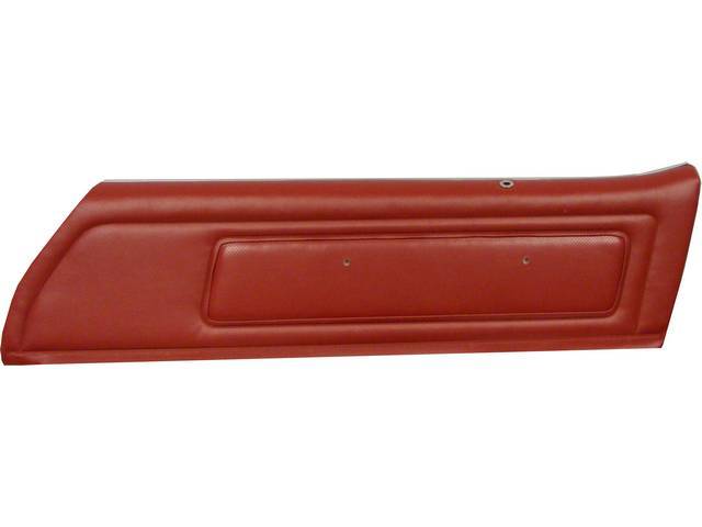 PANEL SET, Inside Door, Upper, Pre-Assembled, Dlx, Red / Firethorn / Oxblood, Incl Metal Garnish Rails, Windowfelts and Door Lock Ferrules Installed, Emblems Not Included