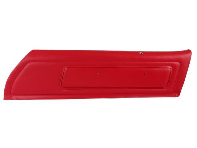 PANEL SET, Inside Door, Upper, Pre-Assembled, Dlx, Bright Red, Incl Metal Garnish Rails, Windowfelts and Door Lock Ferrules Installed, Emblems Not Included