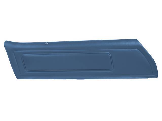 PANEL SET, Inside Door, Upper, Pre-Assembled, Dlx, Blue, Incl Metal Garnish Rails, Windowfelts and Door Lock Ferrules Installed, Emblems Not Included