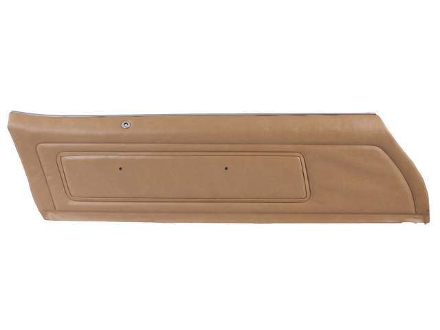 PANEL SET, Inside Door, Upper, Pre-Assembled, Dlx, Saddle, Incl Metal Garnish Rails, Windowfelts and Door Lock Ferrules Installed, Emblems Not Included