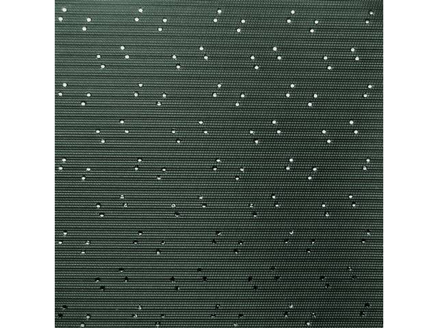 HEADLINER KIT, Perforated Grain, Dark Green, incl headliner, covered sail panels and material to cover one pair of sunvisors, Repro