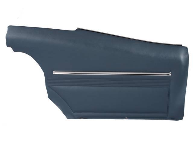 PANEL SET, Inside Quarter, Pre-Assembled, Std, Dark Blue, Incl Metal Garnish Rails and Windowfelts Installed