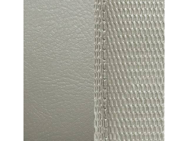 UPHOLSTERY SET, Front Buckets, Dlx, Parchment, Madrid Grain Vinyl W/ Comfortweave Inserts