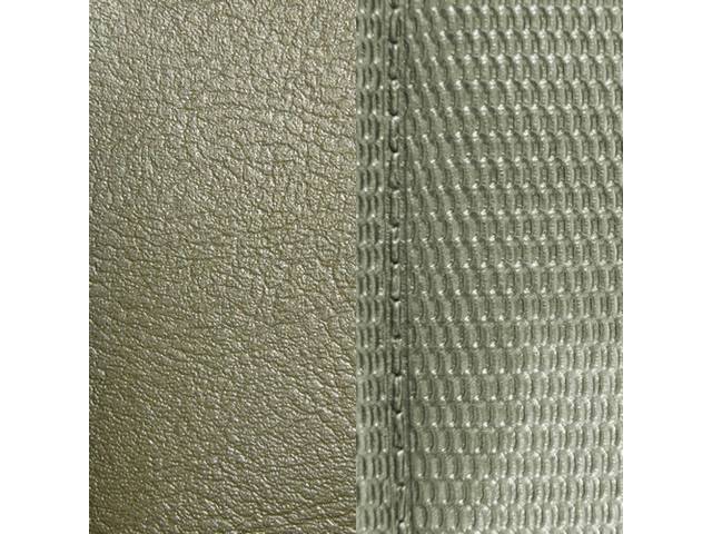 UPHOLSTERY SET, Front Buckets, Dlx, Ivy Gold, Madrid Grain Vinyl W/ Comfortweave Inserts