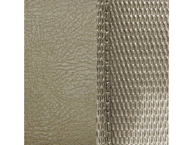 UPHOLSTERY SET, Front Buckets, Dlx, Mustard Gold, Madrid Grain Vinyl W/ Comfortweave Inserts