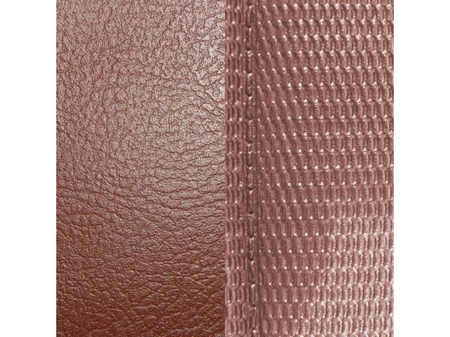 UPHOLSTERY SET, Front Buckets, Dlx, Sienna, Madrid Grain Vinyl W/ Comfortweave Inserts