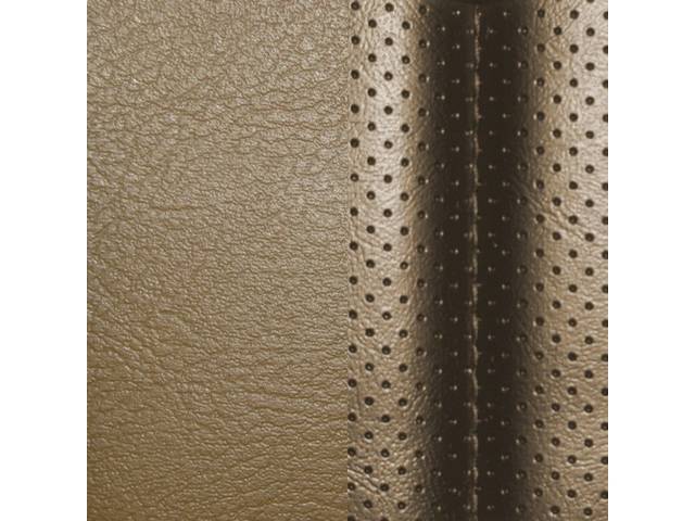 UPHOLSTERY SET, Front Buckets, Dlx, Light Saddle, Madrid Grain Vinyl W/ Tetra Inserts