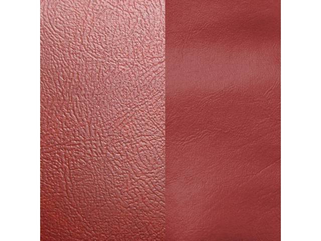 UPHOLSTERY SET, Front Buckets, Dlx, Firethorn, Sierra Grain Vinyl W/ Doeskin Inserts