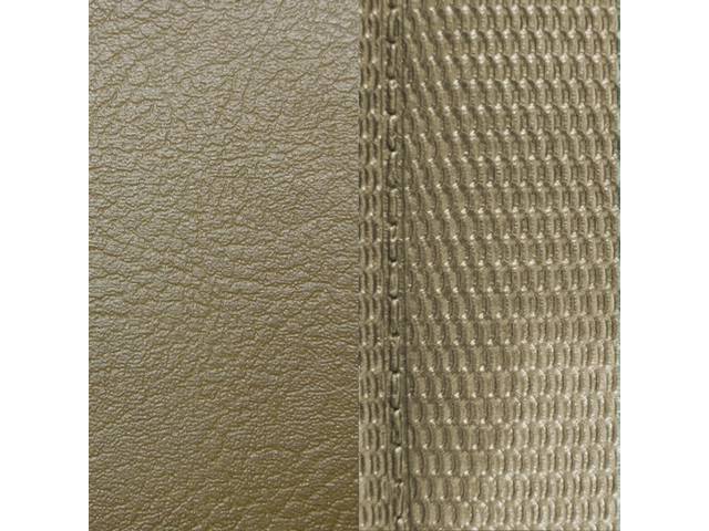 UPHOLSTERY SET, Rear, Dlx, Mustard Gold, Madrid Grain Vinyl W/ Comfortweave Inserts