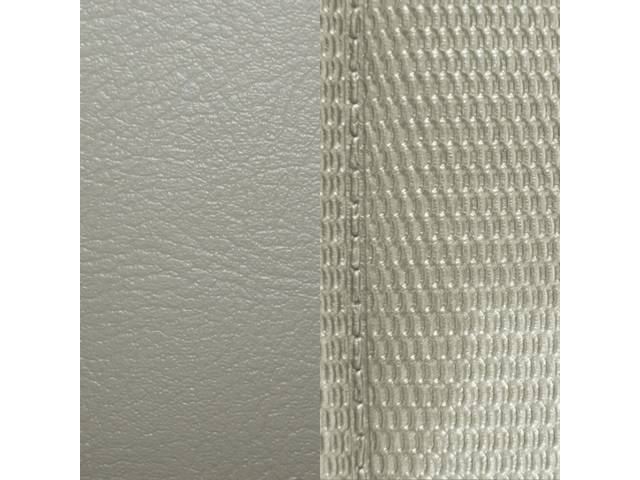 UPHOLSTERY SET, Rear, Dlx, Ivory, Madrid Grain Vinyl W/ Comfortweave Inserts