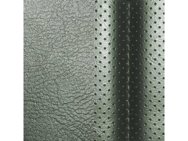 UPHOLSTERY SET, Rear, Dlx, Dark Green, Madrid Grain Vinyl W/ Tetra Inserts