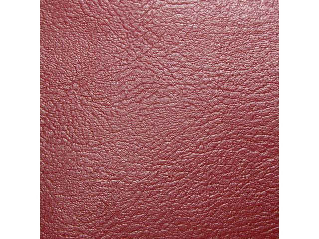 UPHOLSTERY SET, Front Bench, Std / Dlx, 50-50 split back w/ arm rest (incl arm rest material), Red, Madrid Grain Vinyl W/ Madrid Inserts