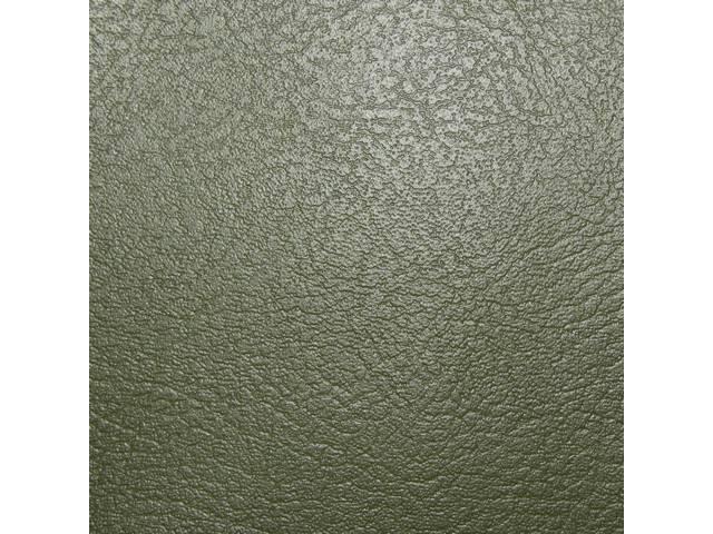 UPHOLSTERY SET, Front Buckets, Std, Jade Green, Madrid Grain Vinyl W/ Madrid Inserts