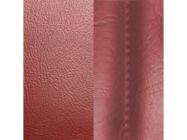 UPHOLSTERY SET, Front Buckets, Std, Firethorn, Madrid Grain Vinyl W/ Elk Inserts, incl Buttons
