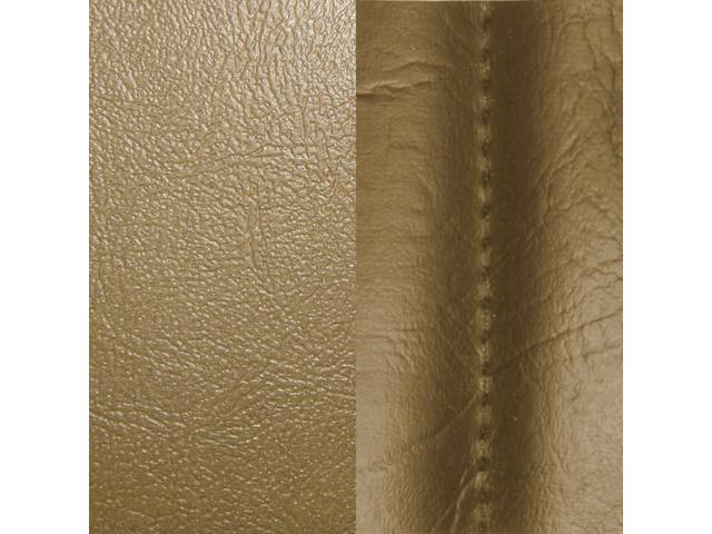 UPHOLSTERY SET, Front Buckets, Std, Buckskin, Madrid Grain Vinyl W/ Elk Inserts, incl Buttons