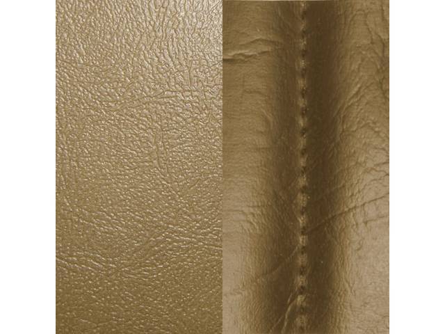UPHOLSTERY SET, Rear, Std, Buckskin, Madrid Grain Vinyl W/ Elk Inserts, incl Buttons