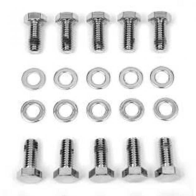 Camaro Differential Cover Bolt Set, 10 Bolt, Chrome, 1967-1969