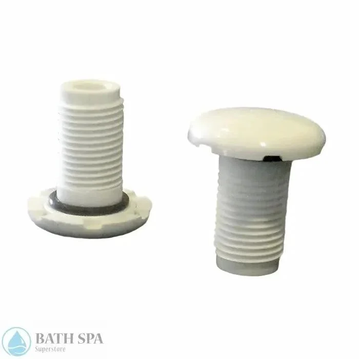 CG Air Classic Round Cap Stopper and Ball for Seven Eighths Inch Plastic Air Jet White Finish