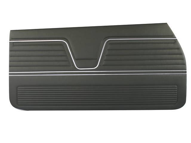 PANEL SET, Inside Door, Std, Dark Green Metallic, PUI, *Silver Edition*, madrid grain vinyl w/ chrome mylar strips