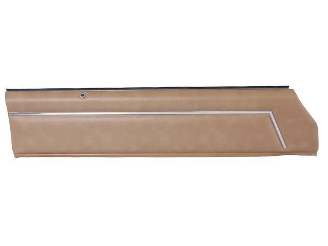 PANEL SET, Inside Door, Upper, Pre-Assembled, Std, Buckskin, PUI, sierra grain vinyl w/ hockey stick shaped chrome mylar trim