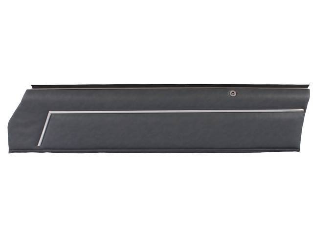 PANEL SET, Inside Door, Upper, Pre-Assembled, Std, Gray, PUI, sierra grain vinyl w/ hockey stick shaped chrome mylar trim