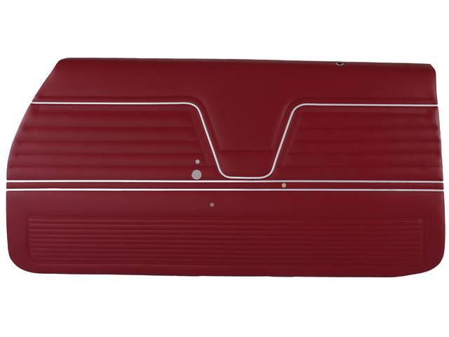 PANEL SET, Inside Door, Pre-Assembled, Std, Red, PUI, *Silver Edition*, madrid grain vinyl
