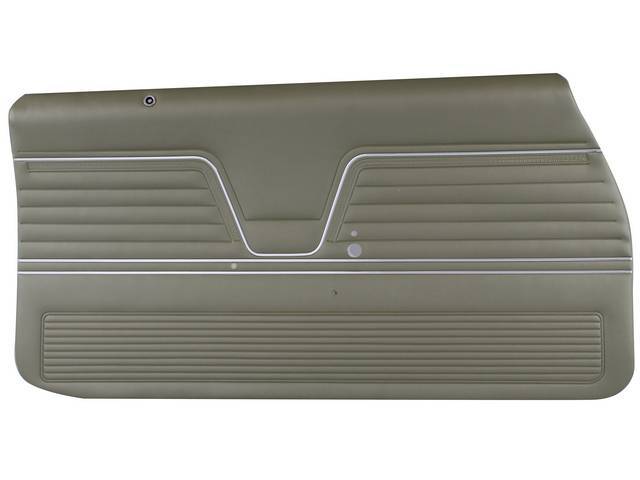 PANEL SET, Inside Door, Pre-Assembled, Std, Medium Green, Incl Metal Garnish Rails, Windowfelts and Door Lock Ferrules Installed, Emblems Not Included