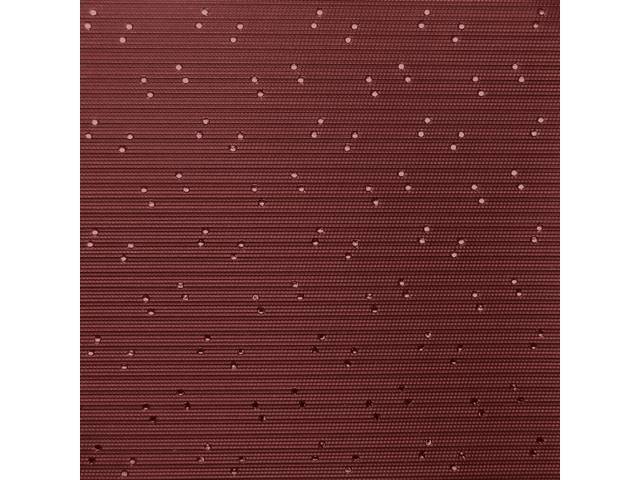 HEADLINER, Perforated Grain, Maroon, incl headliner, rods, clips and material to cover two sunvisors, Repro