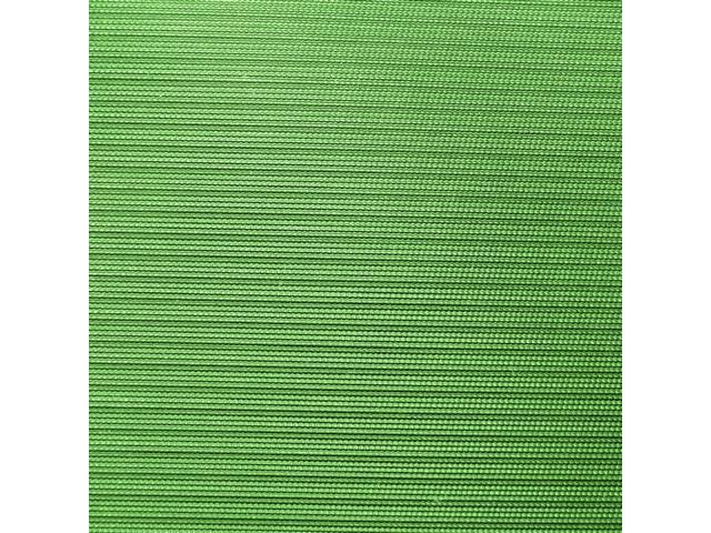 HEADLINER, Non-Perforated Grain, Apple Green, incl headliner, rods, clips and material to cover two sunvisors, Repro