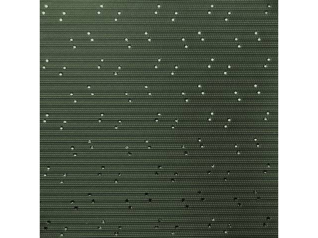 Dark Green Perforated Grain Headliner Kit, includes headliner, covered sail panels and material for sunvisors
