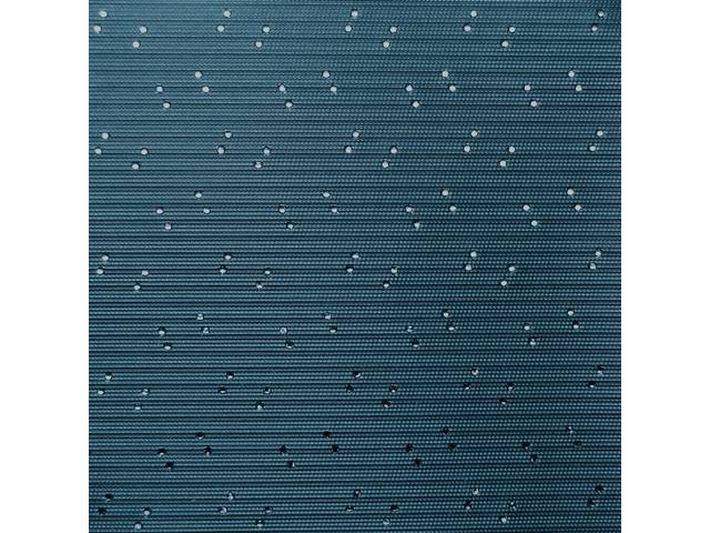 Dark Blue Perforated Grain Headliner Kit, includes headliner, covered sail panels and material for sunvisors