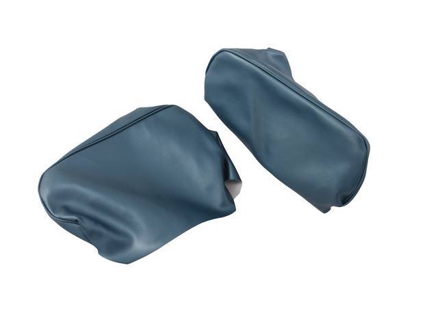 COVER SET, Head Rest, Buckets, Blue, PUI, madrid grain vinyl