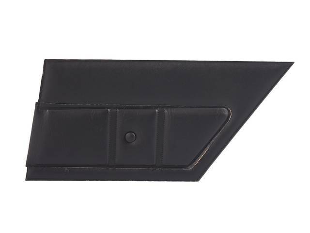 PANEL SET, Inside Quarter, Std, Black, PUI, *Silver Edition*, madrid grain vinyl w/ elk grain inserts
