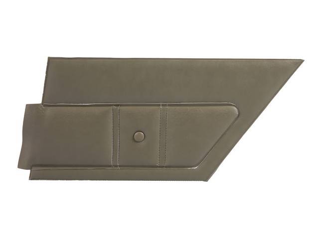 PANEL SET, Inside Quarter, Std, Jade Green, PUI, *Silver Edition*, madrid grain vinyl w/ elk grain inserts