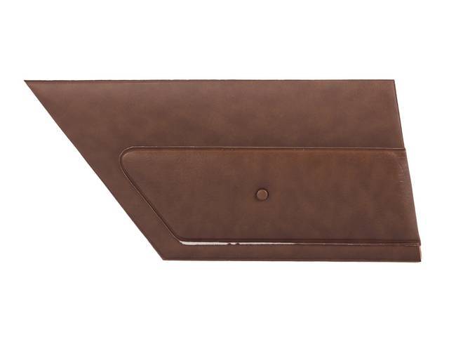 PANEL SET, Inside Quarter, Std, Dark Saddle, PUI, *Silver Edition*, madrid grain vinyl w/ elk grain inserts