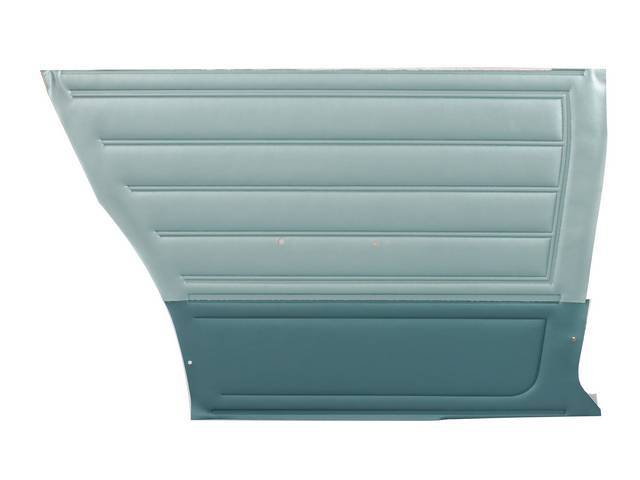 PANEL SET, Inside Quarter, Std, Two-Tone Aqua, PUI, *Silver Edition*, madrid grain vinyl