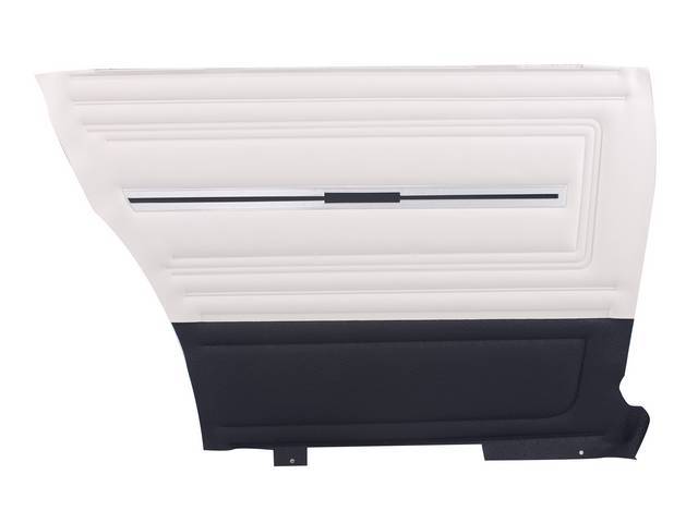 PANEL SET, Inside Quarter, Std, White, PUI, *Silver Edition*, madrid grain vinyl w/ *crushed ice* vinyl at bottom