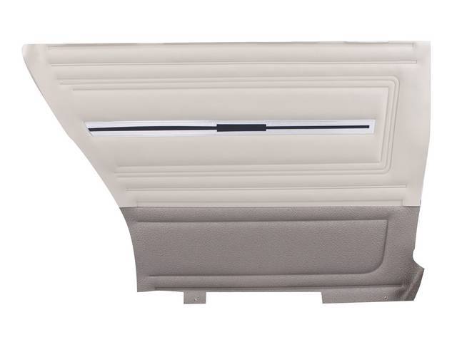 PANEL SET, Inside Quarter, Std, Fawn, PUI, *Silver Edition*, madrid grain vinyl w/ *crushed ice* vinyl at bottom