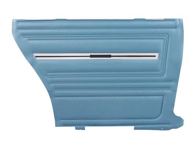 PANEL SET, Inside Quarter, Std, Bright Blue, PUI, *Silver Edition*, madrid grain vinyl w/ *crushed ice* vinyl at bottom