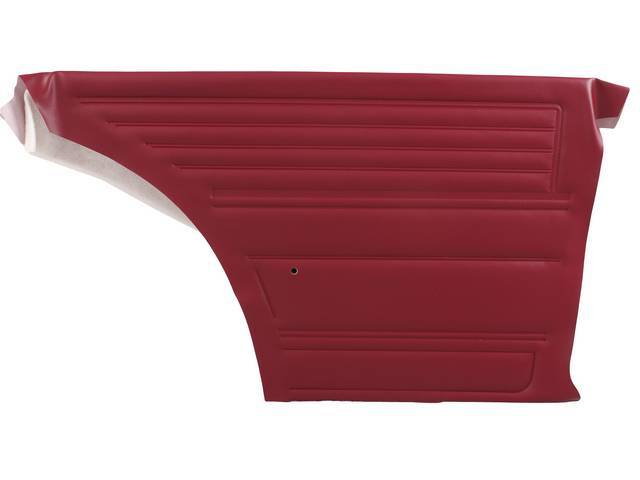 PANEL SET, Inside Quarter, Std, Red, PUI, *Silver Edition*, madrid grain vinyl Note:Note: These panels do not include the top garnish rails (usually plastic or metal) or the windowfelts. Windowfelts can be purchased separately