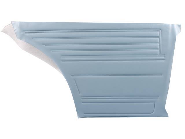 PANEL SET, Inside Quarter, Std, Light Blue, PUI, *Silver Edition*, madrid grain vinyl Note:Note: These panels do not include the top garnish rails (usually plastic or metal) or the windowfelts. Windowfelts can be purchased sep