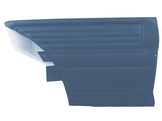 PANEL SET, Inside Quarter, Std, Medium Blue, PUI, *Silver Edition*, madrid grain vinyl Note:Note: These panels do not include the top garnish rails (usually plastic or metal) or the windowfelts. Windowfelts can be purchased se