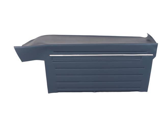 PANEL SET, Inside Quarter, Std, Dark Blue, PUI, *Silver Edition*, madrid grain vinyl w/ chrome mylar strip Note:Note: These panels do not include the top garnish rails (usually plastic or metal) or the windowfelts. Windowfelts