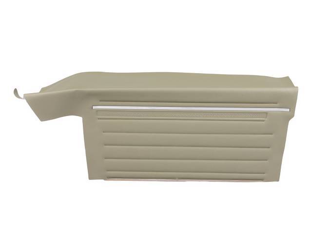 PANEL SET, Inside Quarter, Std, Medium Green, PUI, *Silver Edition*, madrid grain vinyl w/ chrome mylar strip Note:Note: These panels do not include the top garnish rails (usually plastic or metal) or the windowfelts. Windowfe