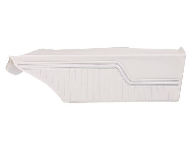 PANEL SET, Inside Quarter, Std, White, PUI, *Silver Edition*, madrid grain vinyl w/ chrome mylar strips Note:Note: These panels do not include the top garnish rails (usually plastic or metal) or the windowfelts. Windowfelts ca