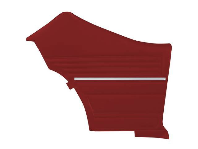 PANEL SET, Inside Quarter, Pre-Assembled, Std, Red, PUI, *Silver Edition*, madrid grain vinyl, Incl ABS-Plastic Garnish Rails and Windowfelts Installed