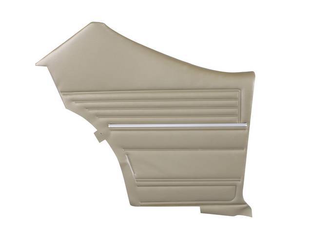 PANEL SET, Inside Quarter, Pre-Assembled, Std, Ivy Gold, PUI, *Silver Edition*, madrid grain vinyl, Incl ABS-Plastic Garnish Rails and Windowfelts Installed