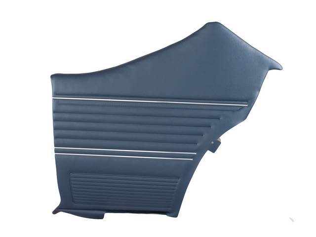 PANEL SET, Inside Quarter, Pre-Assembled, Std, Dark Blue, PUI, *Silver Edition*, madrid grain vinyl, Incl ABS-Plastic Garnish Rails and Windowfelts Installed
